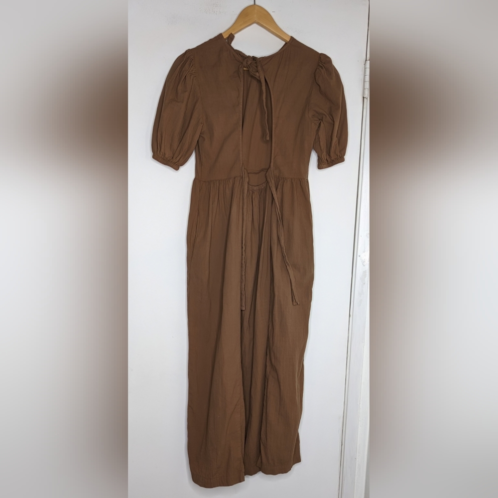 LACAUSA Crinkle Cotton Dress